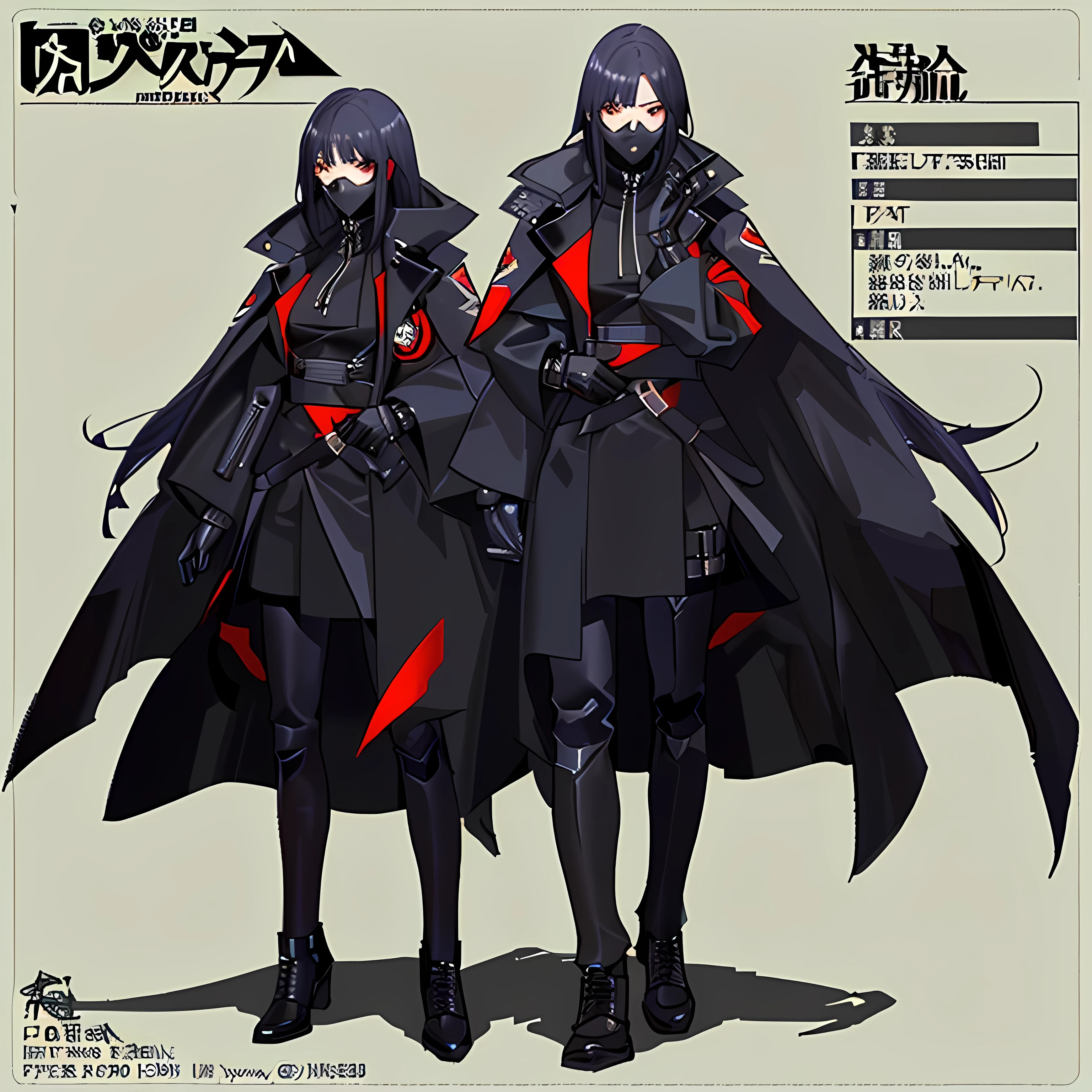 Anime character design of two female anime characters with capes - SeaArt AI