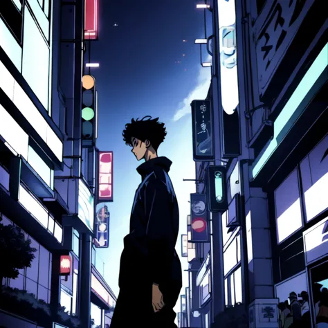 (best quality: 1.5, masterpiece, minimalist, lineart: 1.5, anime), solo: 2, 1 boy, 1 teenager,walking through a pedestrian,crowd...