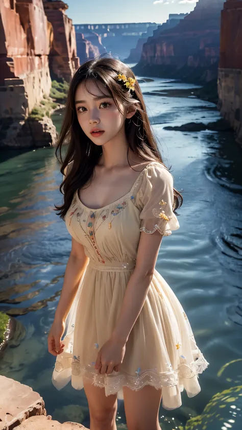 ((Masterpiece 1.4)), CG Unity 8k walpaper, ((Realistic: 1.2)), Ray Tracing, 64k, Beautiful 16 years girl, Korean realistic girl,...