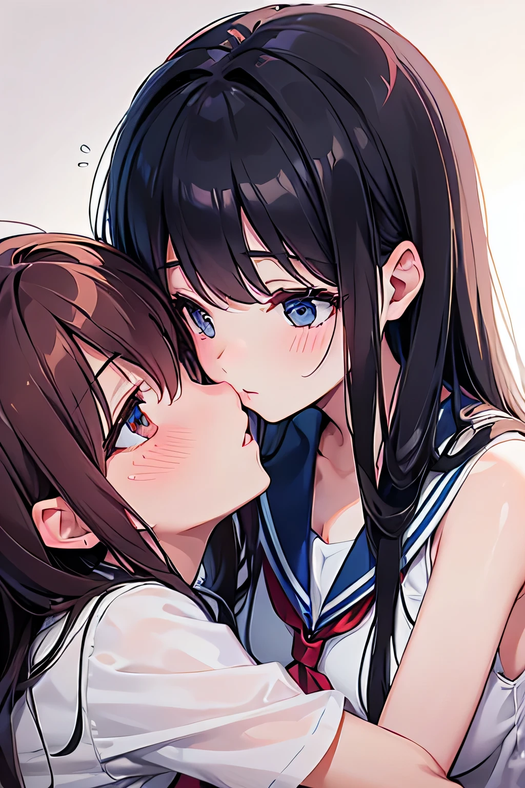 Anime image of a couple of people kissing each other - SeaArt AI