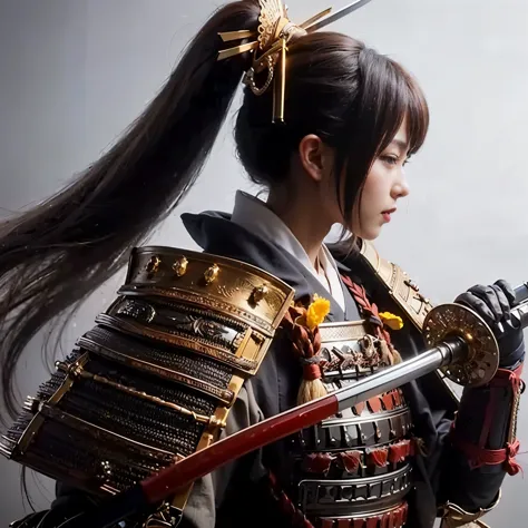 (best quality,4k,8k,highres,masterpiece:1.2), ultra-detailed, (realistic, photorealistic, photo-realistic:1.37), samurai armor, ...