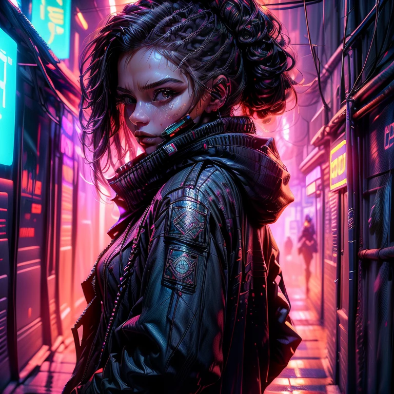 gros plan du visage, belle fille dans le cyberpunk, Красивà proposе лицà propos девушки в стиле киберпанк, Fille rêveuse dans un style cyberpunk, art cyberpunk ultra réaliste 8k, cyberpunk 20 ans. à propos, девушка-мà proposдель, красивая мà proposдель женщины в стиле киберпанк