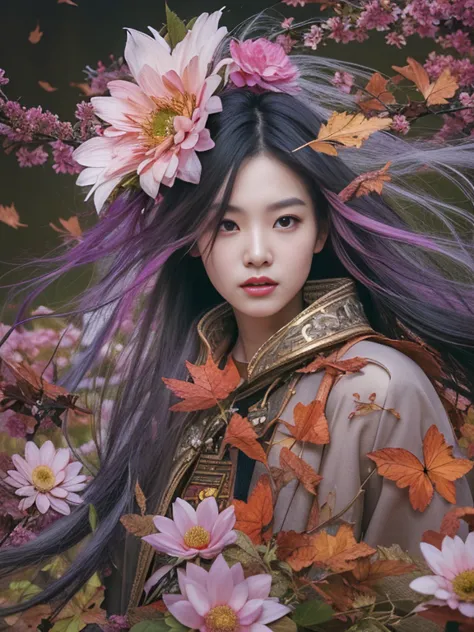 32K（tmasterpiece，k hd，hyper HD，32K）Long flowing black hair，ponds，zydink， a color， Aozhou people （Concubine girl）， （Purple silk s...