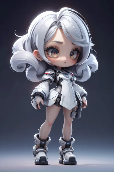 masterpiece, best quality, 8k, cinematic light, ultra high res, chibi, 1girl, silver_hair, full body,