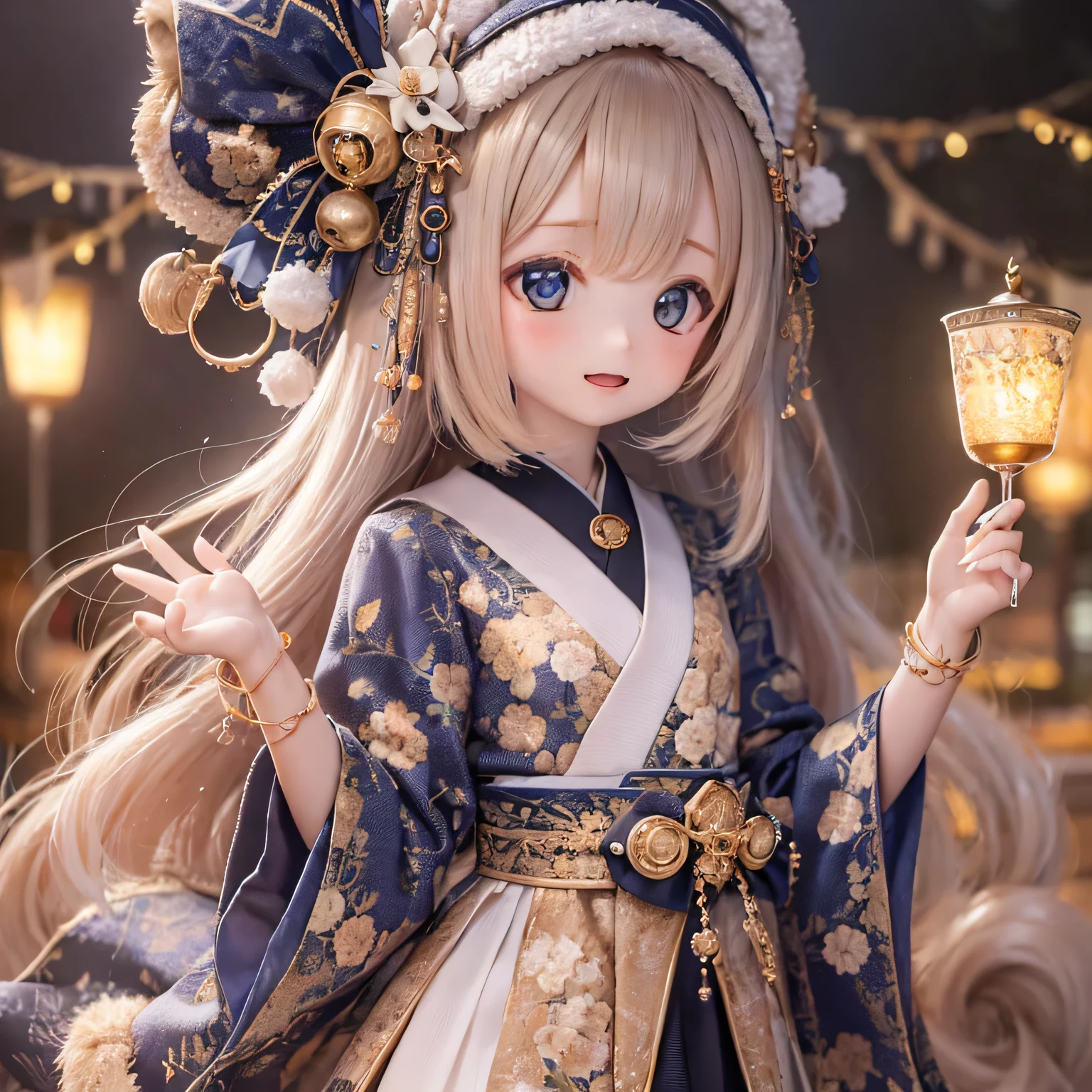 "(beste Qualität,ultra-detailliert),Chibi Hermelin Mädchen,Entzückendes Kawaii,Yukata,spielerisch,Sommer Festival,lächelnd,ausdrucksstarke Augen,sanfte Pastellfarben,mit süßen Accessoires,funkelndes Feuerwerk,schwimmende Laternen,traditionelle japanische Atmosphäre"