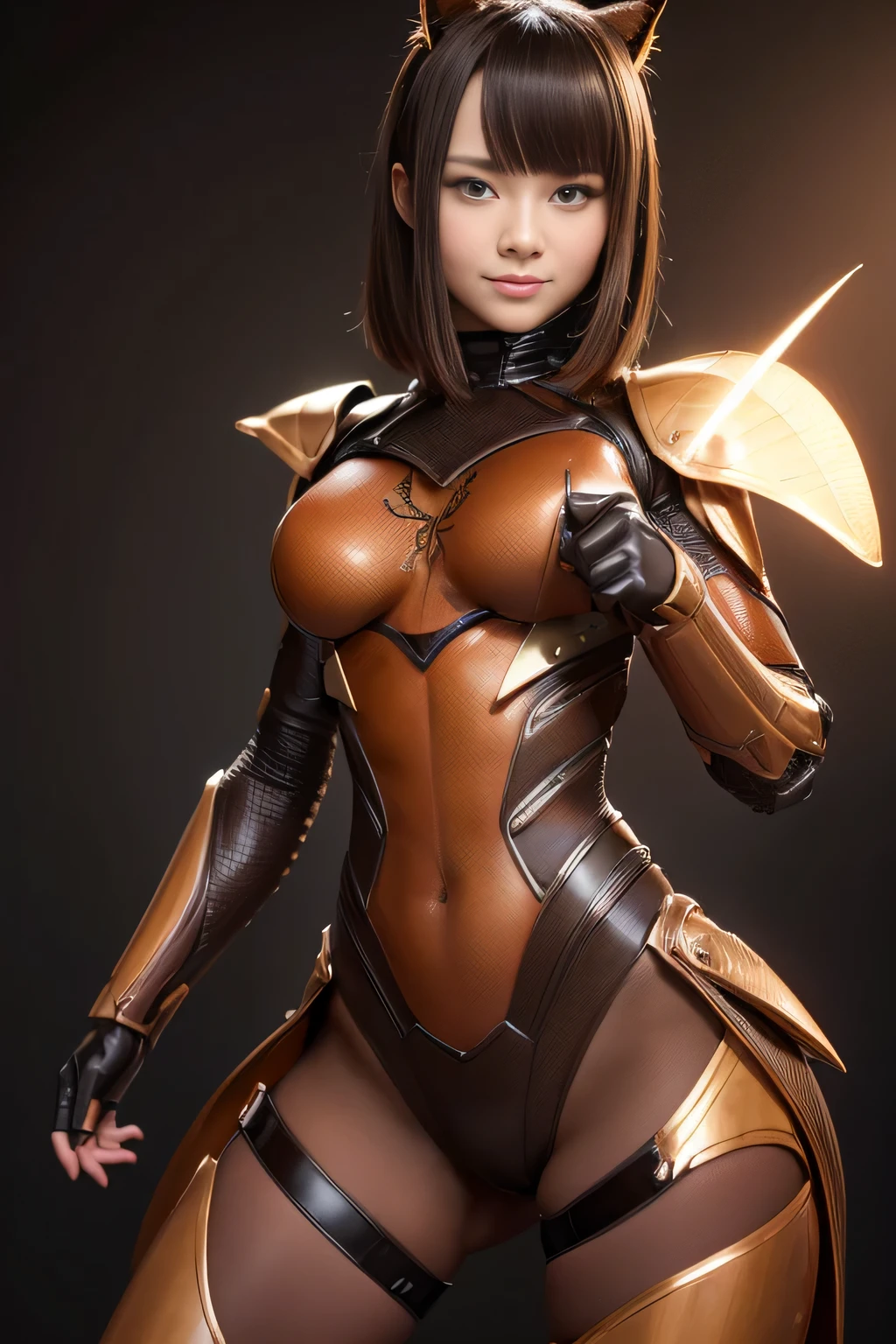 (high resolution,masterpiece,best quality,extremely detailed CG, anime, official art:1.4), realistic, photo, amazing fine details, all intricate, gloss and shiny,awesome many layers, 8k wall paper, 3d, sketch, kawaii, illustration,( solo:1.4), perfect female proportion,villainess, (fusion of dark brown cockroach and lady:1.4), (brown cockroach form lady:1.2), (brown cockroach lady:1.2), (fusion:1.2), (solo:1.4), (evil smile:1.2), muscular, abs, (cockroach brown exoskeleton bio insect suit:1.4), (cockroach brown exoskeleton bio insect armor:1.2), (brown transparency cockroach wing:1.4), (brown cockroach antennae:1.3),