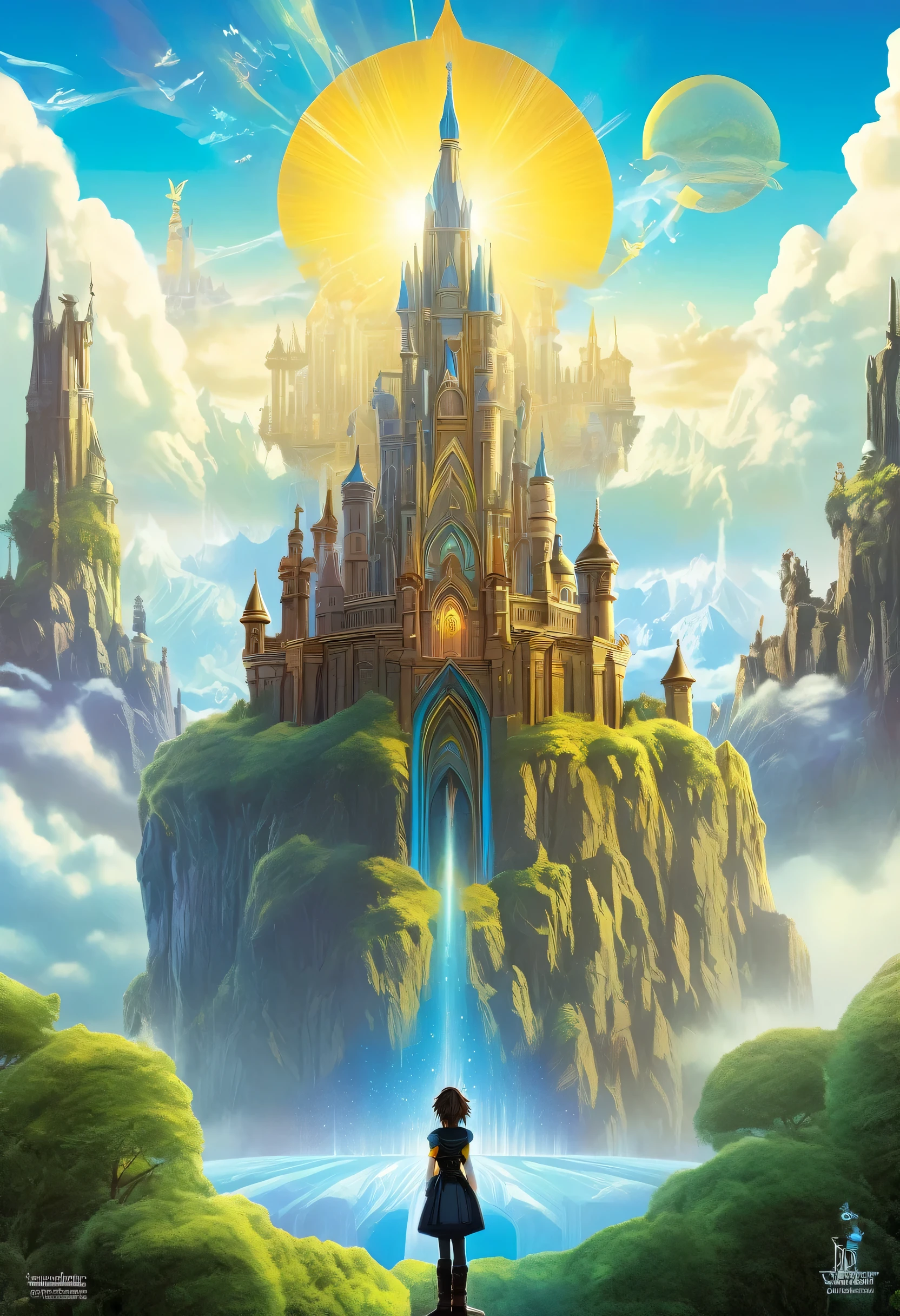 Revista Magliageme Edição 1 Capa, cenário do reino da luz, catedral do sol, artgem and obra-prima do beep, só uma piada, Beeple e Jeremiah Ketner, Arte oficial do pôster, Castelo no céu style, Castelo no céu, obra-prima do beep, Dan Mumford e Albert Bierstadt, reino corações mundos
