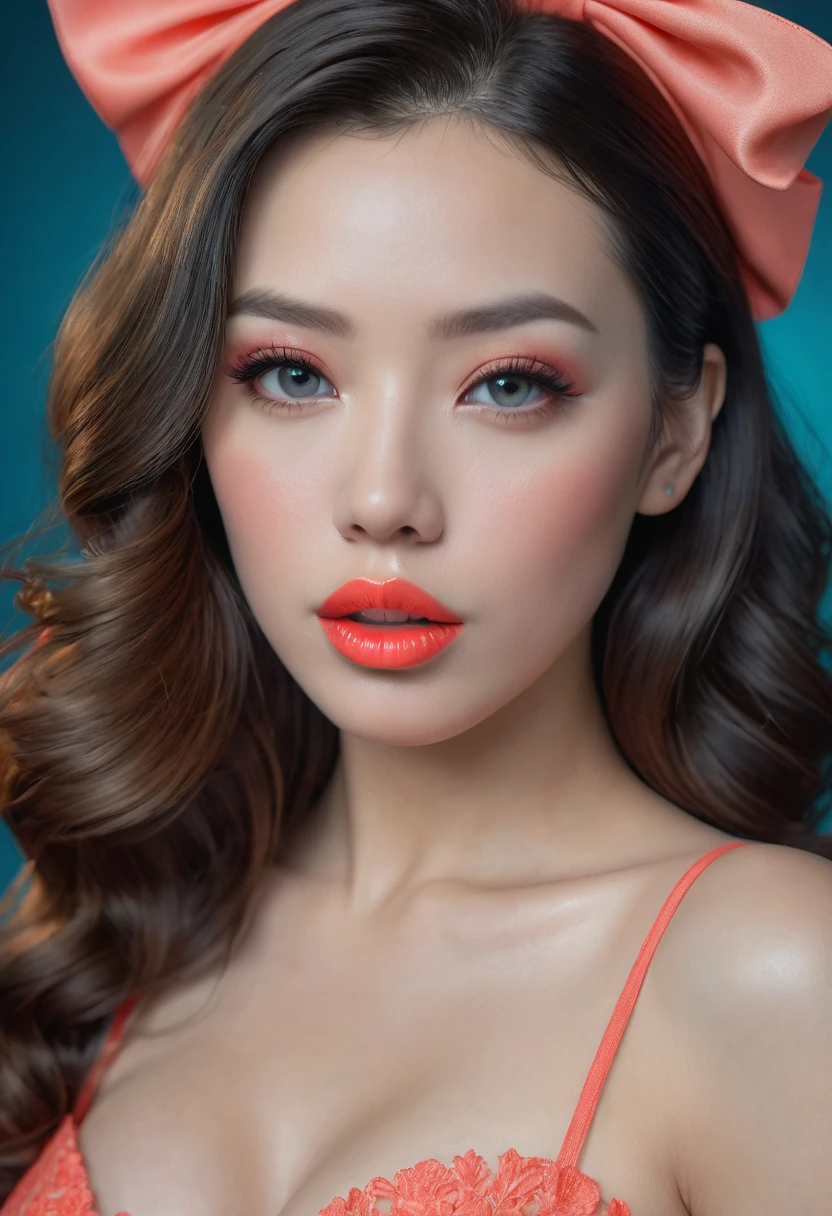princess, new realism, ultra realism, ultra detail, photorealistic, 4k, photopainting, anaglyph, engagement photography, femme fatale, coral lips, Professional Photography, Award Winning Photoshoot, Hyper-Realistic, Canon 1DX Mark III, 35mm, f/8