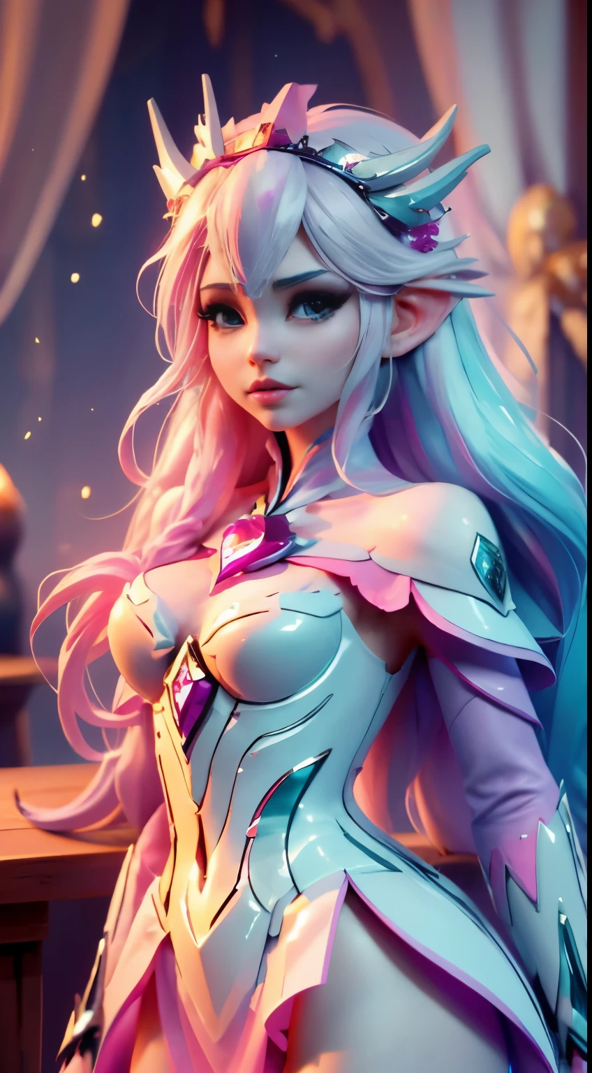 ElFgirl (rose quartz SU-艾尔莎 Frozen Disney Tinker waiFu mezclando modelos .) (ultra FUSION oF white and pink hair) Highly detailed CG unity 8千 wallpaper, 风格拍摄, 复杂的, 高细节, 戏剧性, 最高品质电影静态图像, 非常详细, 杰作, 最好的质量, 角色设计, 艾尔莎, 艾尔莎 From Frozen,融合粉红钻石 (( 暗黑风格)), 逼真的超细节渲染风格, 自然光, sharp 角色设计, (hard Focus, 8千), (((自然肌肤纹理))), 8千 textures, soFt cinematic lighting, Adobe Lightroom, 暗室, HDR, 复杂的, 优雅的, 丰富的细节, 锐利的焦点目光) )), 舒缓的色调, 细节狂热, 复杂的细节, 超级细节, 低对比度, SoFt Film Lighting, 暗淡的颜色, 曝光混合, HDR, 褪色, 35 毫米, F/1.4, ISO, F16, 25 秒.