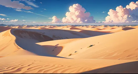 (illustrations : 1.0), photorealistic lighting, hd detail, summer, desert, sand, daytime, clouds, overcast, 12 pm