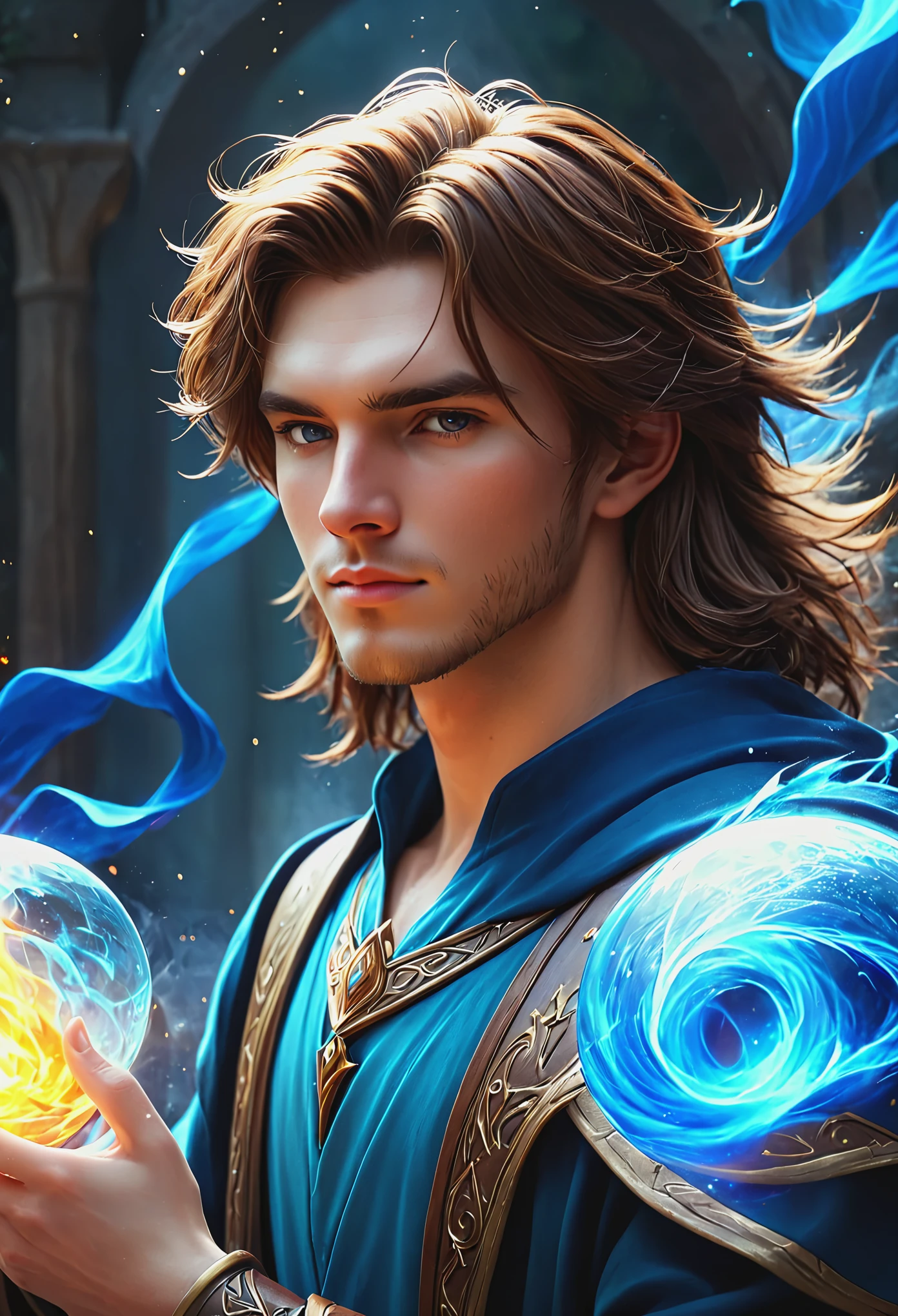 ice mage brown-haired guy