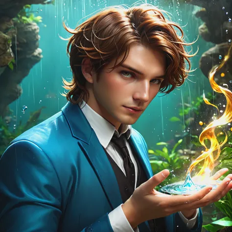 water magician brown-haired guy