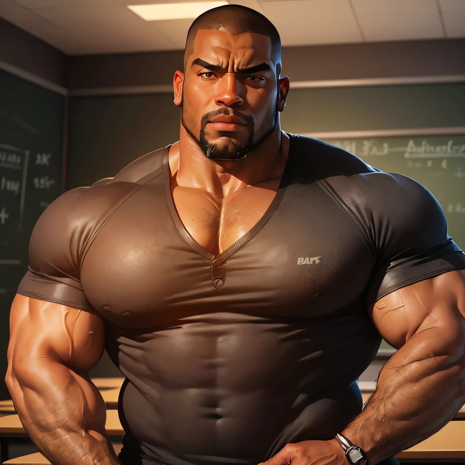 A close up of a man with a big muscular body - SeaArt AI