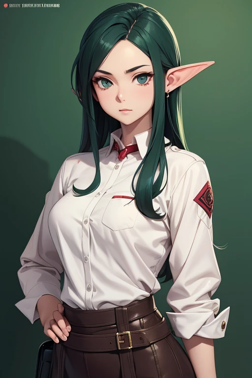 a close-up of a woman with green hair and a black dress, artegerm e Rossdraws, artegerm style, artegerm extremamente detalhado, artegerm lau, goblin girl dnd character, in the artegerm style, artegerm style, Krenz Cushart e Artegerm, uniform model | artegerm, inspirado em rossdraws