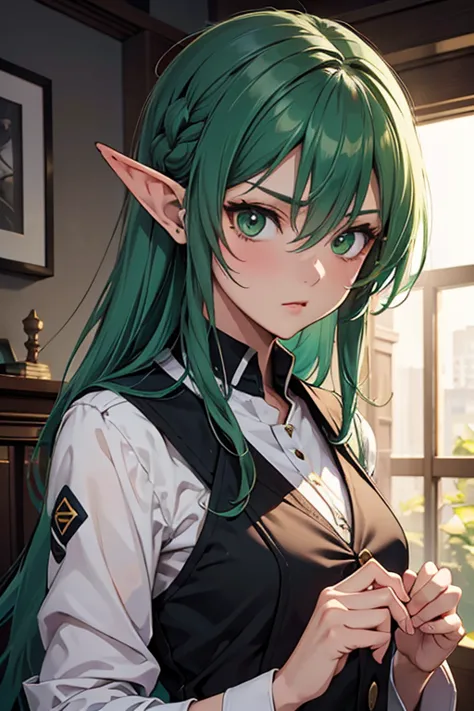 um close de uma mulher com cabelo verde e vestido preto, artegerm e Rossdraws, estilo artegerm, artegerm extremamente detalhado,...