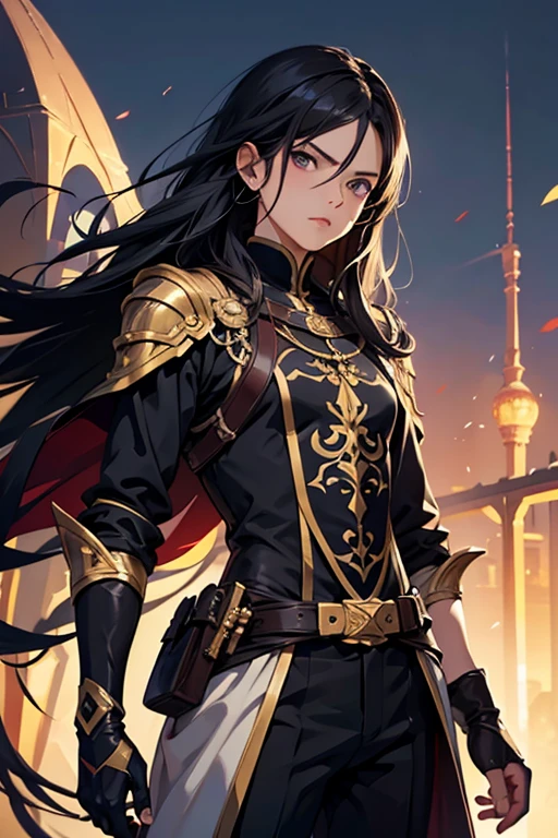 um close de um homem com cabelo negro e vestindo armadura preto, artegerm e Rossdraws, estilo artegerm, artegerm extremamente detalhado, artegerm lau, personagem dnd de garoto humano, tom de pele branca,"demon king"forte imponente e arrogante,in the estilo artegerm, estilo artegerm, Krenz Cushart e Artegerm, modelo uniforme | artegerm, inspirado em rossdraws