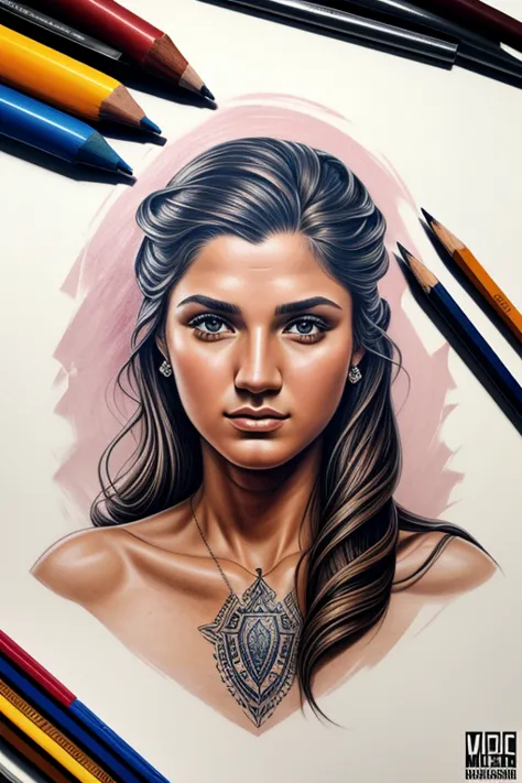 desenho de um marinheira linda exuberante,epic pencil illustration, por Radi Nedelchev, ✏️🎨, hyper - realistic tattoo sketch, Di...