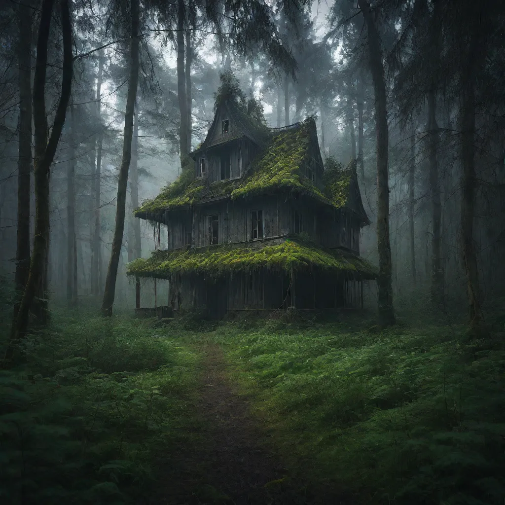 Dark gloomy forest of horror12