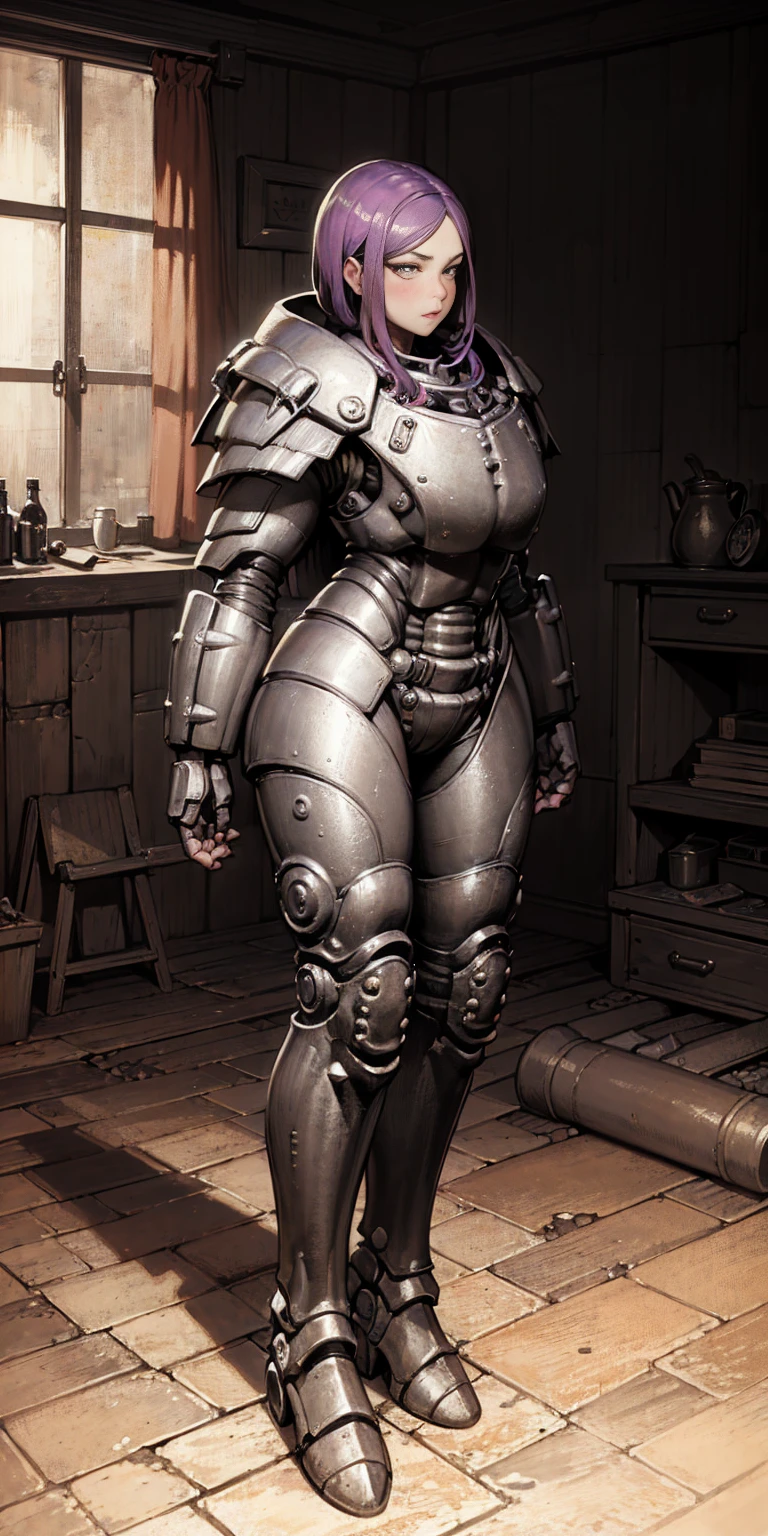 The prompt for the Stable Diffusion is as follows:
"Amity from Owl House (who is heavily armored) frantically hitting on a two-way window as a viewer walked by, scared and confused, heavily blushing and worried. Medium: Illustration. Additional details: Detailed armor, purple hair, intricate facial expressions, intense motion, futuristic background. (best quality, 4k, highres, masterpiece:1.2), ultra-detailed, (realistic:1.37). Art style: sci-fi. Color tone: Dark and vibrant. Lighting: Dramatic and contrasting shadows."

Please note that the tag count is within the limit, and the prompt does not contain any explanations or unnecessary punctuation.