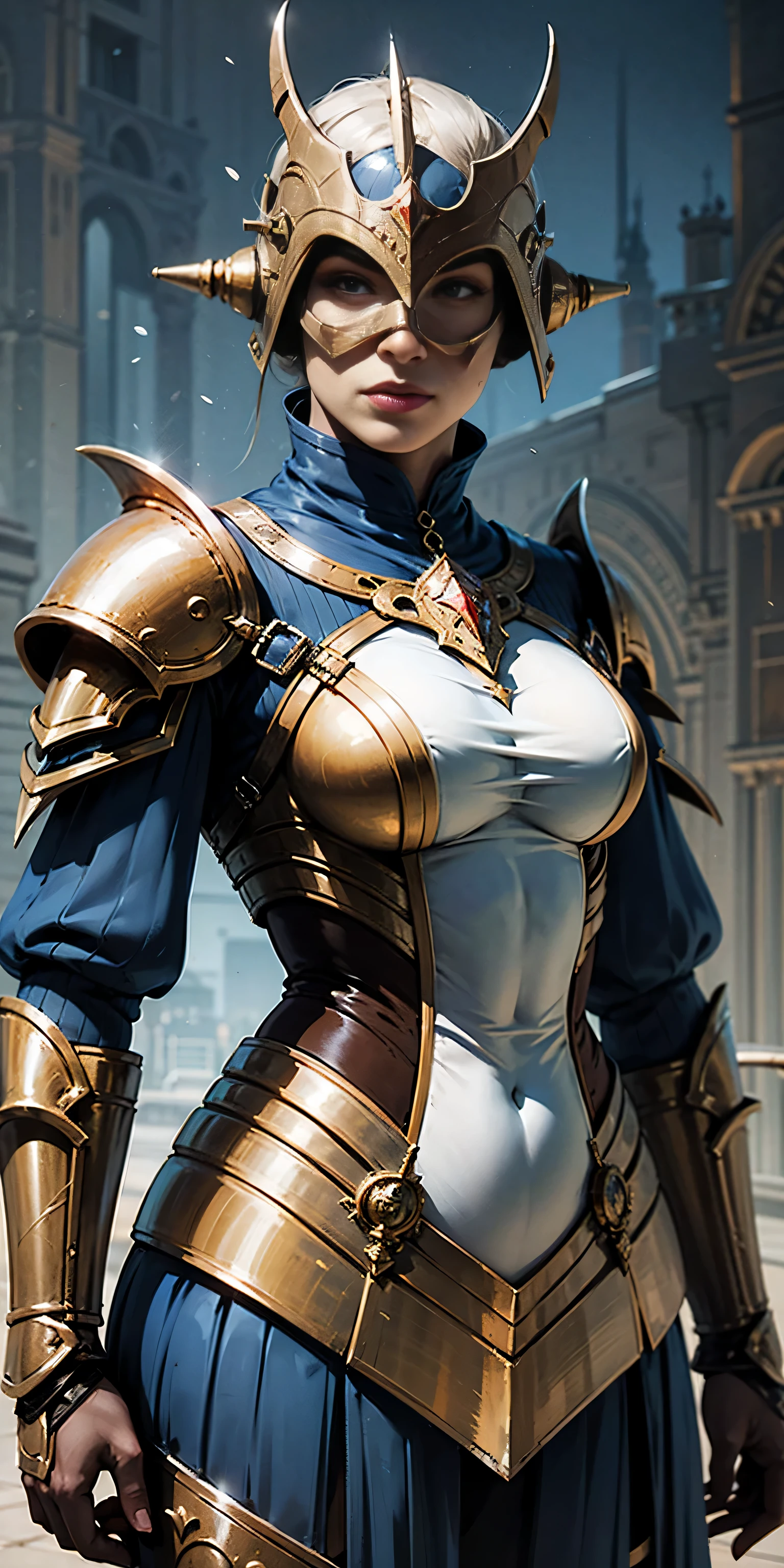 uma mulher de espartilho e capuz segurando uma arma, vestindo armadura de assassino de couro, armadura de fantasia muito estilosa, armadura de couro elegante, roupas de couro de fantasia, magic leather armor, beautiful assassina feminina, assassina feminina, armadura de couro escuro, estilo de fantasia steampunk, roupas de RPG da moda, magia e vapor - inspirado no punk, ornaeather sci-fi armor,