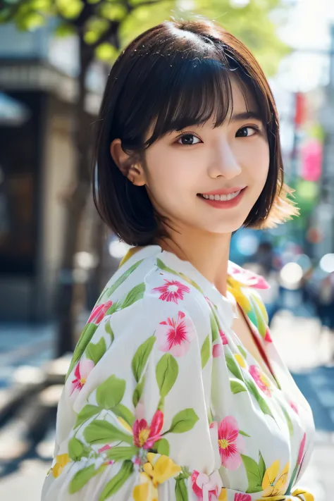 1 girl, (Full-body photo wearing spring outfit:1.2), Very beautiful Japan idols、((Tokyo street corner、snapshot、looking at the ca...
