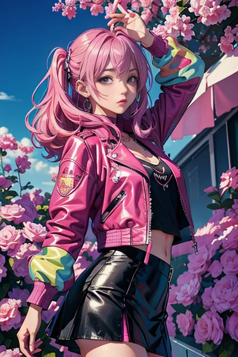 Magenta shades、A brightly colored masterpiece)))、(((highest quality)))、((Super detailed))、(surreal)、(Very detailed CG illustrati...