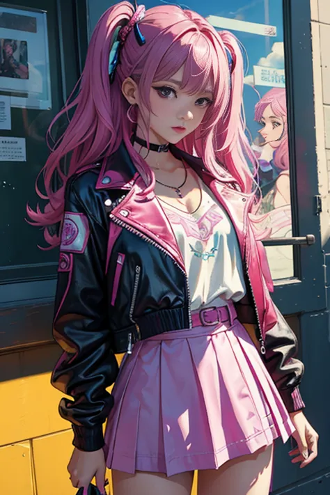 Magenta shades、A brightly colored masterpiece)))、(((highest quality)))、((Super detailed))、(surreal)、(Very detailed CG illustrati...