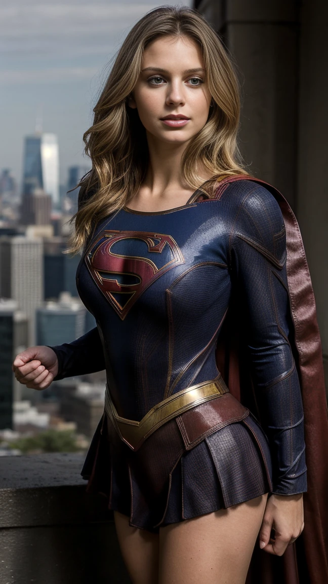 breathtaking photo of Supergirl, big natural breasts, iconic photo, award-winning, professional, highly detailed, (highly detailed background)