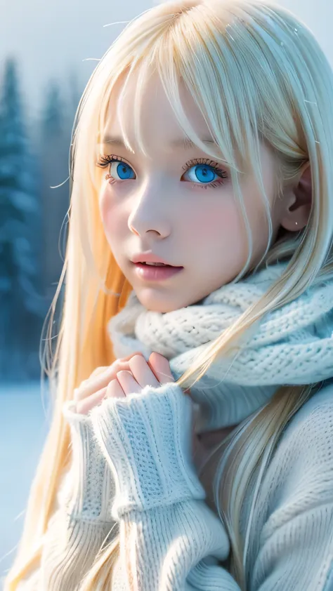 solo, very beautiful nordic girl、shiny bright blonde hair, beautiful super long straight dazzling blonde hair fluttering in the ...