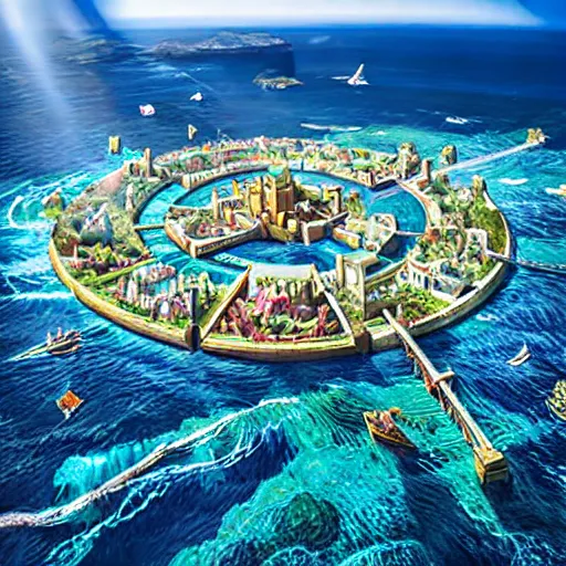 (masterpiece, best quality:1.2), lost city of atlantis