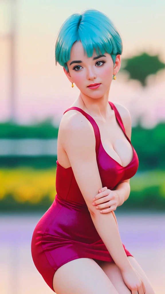(Ultra realistic 16k), (extremely complex:1.3), (realistic), very white tall girl, seductive face, sexy eyes, blushing cheeks, beautiful, sexy hot, short cyan blue hair, sexy pink dress, pale skin, sexy cleavage, narrow waist, hot hips, beautiful hot legs, 25 years old, (beautiful tall body), professional photography of a stunning woman detailed, sharp focus, dramatic, award-winning, cinematic lighting, volumetric dtx, (film grain, blurred background, blurred foreground, Bokeh, depth of field, motion blur:1.3), multiple hot sexy poses. 