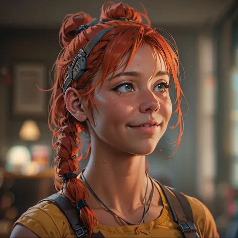 grown-up Pippi Longstocking, photo-realistic, octane render, unreal engine, ultra-realistic, 