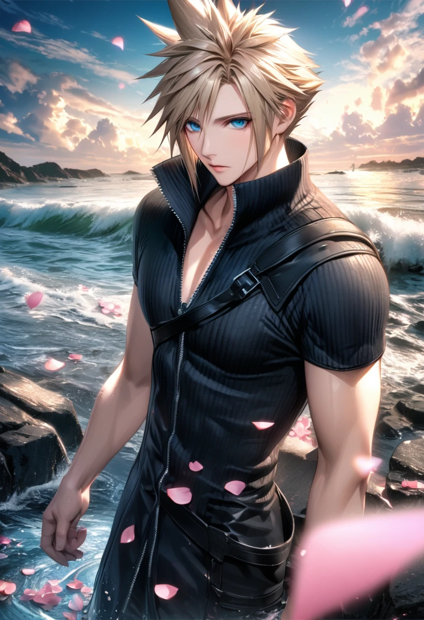 Ultra detailed, Highres, absurdres, HDR, Cloud Strife, ash blonde hair -  SeaArt AI