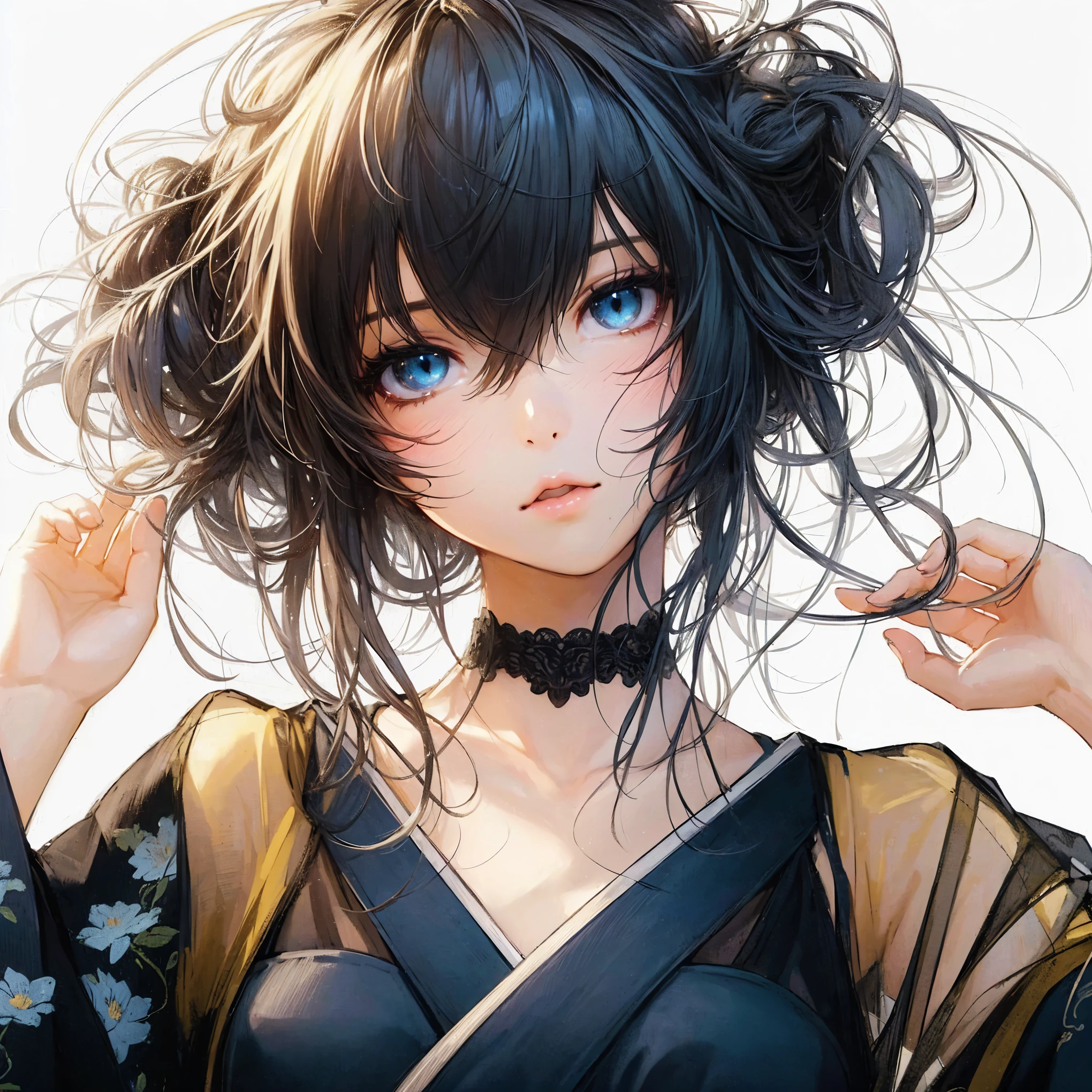 (best quality,4k,8k,highres,masterpiece:1.2),ultra-detailed,(realistic,photorealistic,photo-realistic:1.37),beautiful detailed eyes,beautiful detailed lips,A girl with beautiful eyes, An anime girl wearing a pretty dress, A cute anime wife in a lovely dress, trendy on Pixiv ArtStation, detailed digital anime art, Gwegs on pixiv artstation, a dress wearing , Gwegs' ArtStation pixiv, everyone, beautiful anime girl, cute anime girl, smooth anime CG art, anime style, vibrant colors, soft lighting, detailed drawn beautiful eyes, beautiful cleavage,