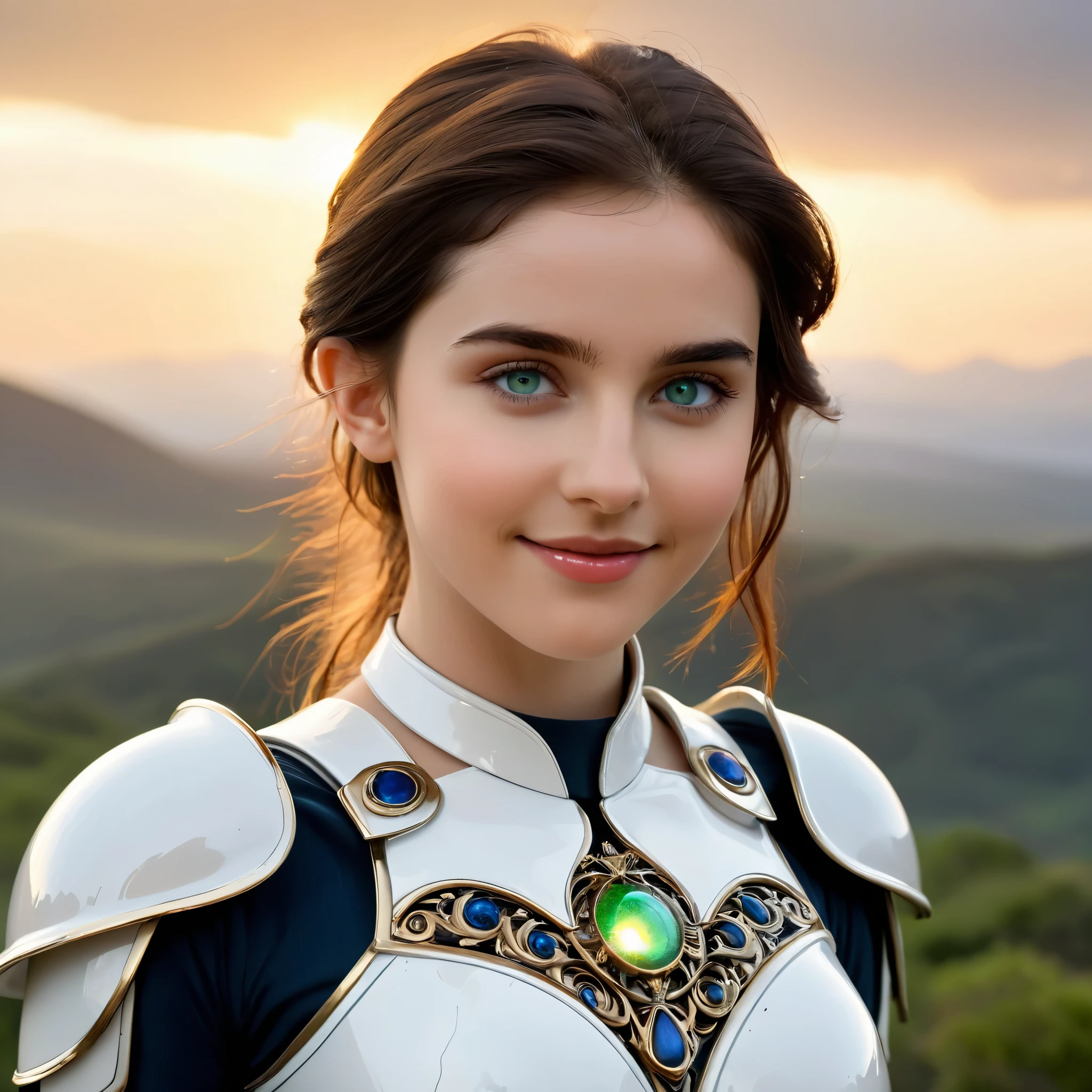 (best quality,4k,8k,highres,masterpiece:1.2),ultra-detailed,(realistic,photorealistic,photo-realistic:1.37),Official art, (1 beautiful teenage Italian girl:1.1), (wearing detailed white armor with beautiful fractal or marble design:1.3), (seductive smile:1.1), (captivating smile1.2), ((High quality)), ((Detailed)), ((Fantasy)), Blue Plasma Brain, Green Plasma Body, Vulgarity, beutiful breast, obscenity, (Lewd smile:1.2), coarse, Obscene, mean, (raunchy:1.2), (Immoral:1.2), Lachish, (small breasts with beautiful raised areolas:1.3), (Cameltoe), (Expression of ecstasy:1.2), (Incredibly beautiful nature background:1.6), (18 years old:1.5), (Sexy and glamorous:1.1), (A coquettish expression:1.1), (seductively smiling:1.1), (Full body), (erotic posing:1.5), (showing her armpit:1.4), Beautiful seductive face, Portrait, (Thick eyebrows:1.1), (detailed large iridescent eyes:1.2), Beautiful eyes with fine symmetry, Intimate face, (ultra detailed skin texture:1.1), pale skin, Perfect Anatomy, (Beautiful toned body:1.1), Hair Bow, (Moist skin:1.2), no makeup, dark circles, Focus Face, good-looking, (Emilia Clark:0.6) (Emma watson:0.3),(Jennifer Connelly:0.4), (sensual face:1.3), Elegant face, Dolce, (Around her neck is a simple necklace of exquisite workmanship), (Bioluminescence with brilliant brilliance:1.3), (Luminous magic circle:1.2), Shining majestic cloud masses and sky, lightning bolt, Epic Realistic, (Greg Rutkowski:0.2), (teal and orange:0.4), (Art Station:1.5), Cinematic, (nfsw:1.3), Hyper Detailed, natural Lighting, (Intricate details:1.1),