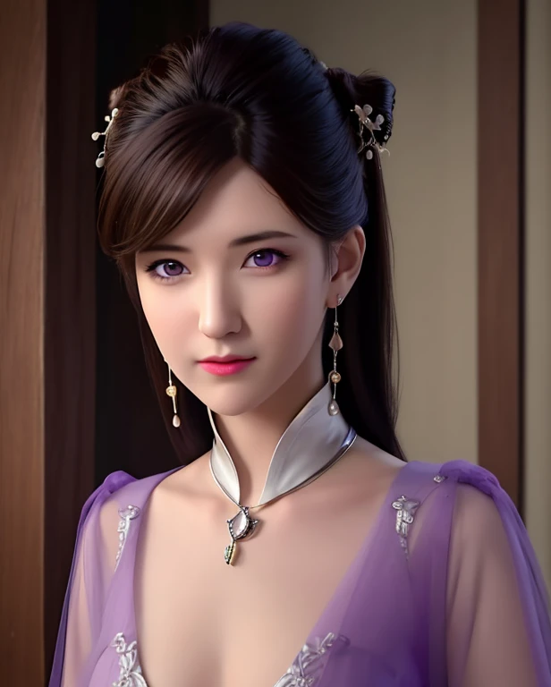 best quality, masterpiece, highres, china dress,hair ornament,necklace, jewelry,Beautiful face,upon_body, tyndall effect,photorealistic, dark studio, rim lighting, two tone lighting,(high detailed skin:1.2), 8k uhd, dslr, soft lighting, high quality, volumetric lighting, candid, Photograph, high resolution, 4k, 8k, Bokeh, (hyperrealistic girl), (illustration), (high resolution), (8K), (extremely detailed), (best illustration), (beautiful detailed eyes), (best quality), (ultra-detailed), (masterpiece), (wallpaper), (photorealistic), (natural light), (rim lighting), (detailed face), (high detailed realistic skin texture), (anatomically correct), (solo), (1 girl), (high detailed realistic hair), (caramel hair:1.35), (heterochromic eyes), (detailed eyes), (purple eyes:1.37), (sparkling eyes), (realistic big breasts:1.5), (exposed nipples breasts:1.35), (long legs), (slender abs), (dynamic pose), (closed tiny mouth:1.3), (nsfw), (concentrated expression), (topless)