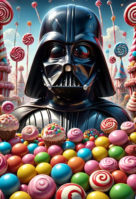 candyland, circus troup, cute darth vader, best quality, masterpiece, very aesthetic, perfect composition, intricate details, ul...