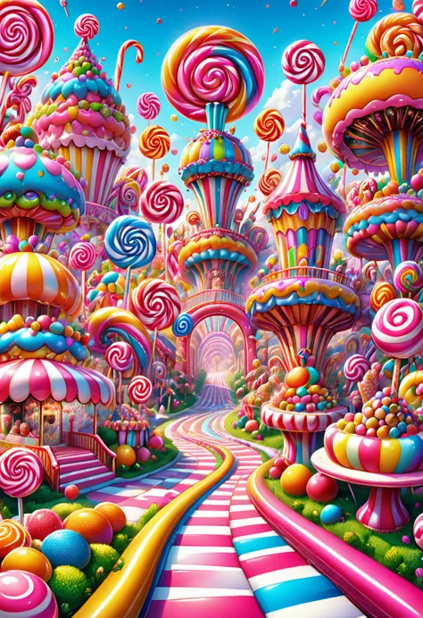 candyland, carnival, best quality, masterpiece, very aesthetic, perfect composition, intricate details, ultra-detailed, by lisa ...