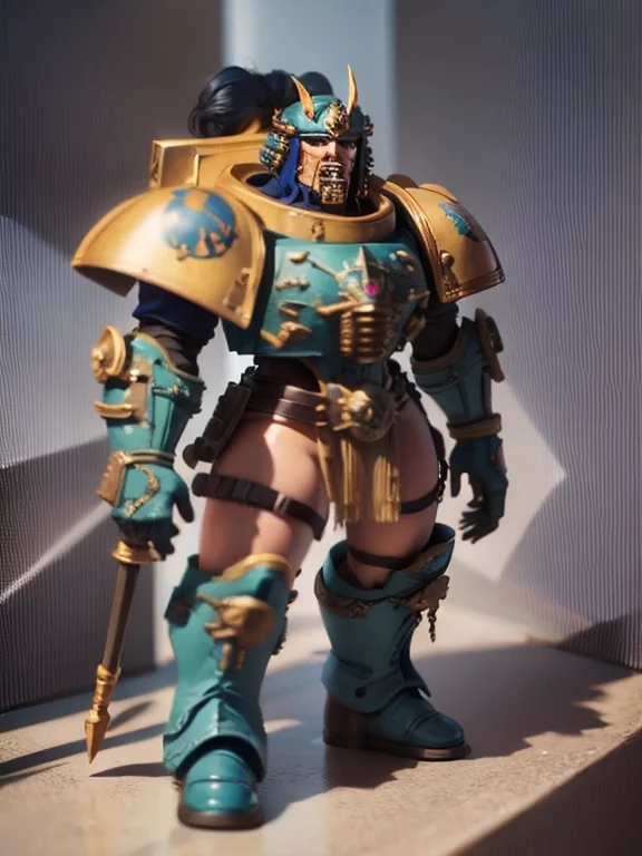 In Warhammer 40k, a Space marine legion is themed after Sailor Moon, show space marines in the thick of battle with her color scheme