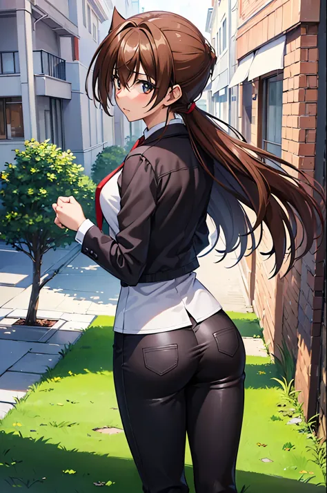 (from behind), (masterpiece, best quality:1.2), expressive eyes, perfect face, highres, 1girl, solo, (female:1.5), issei_hyoudou...