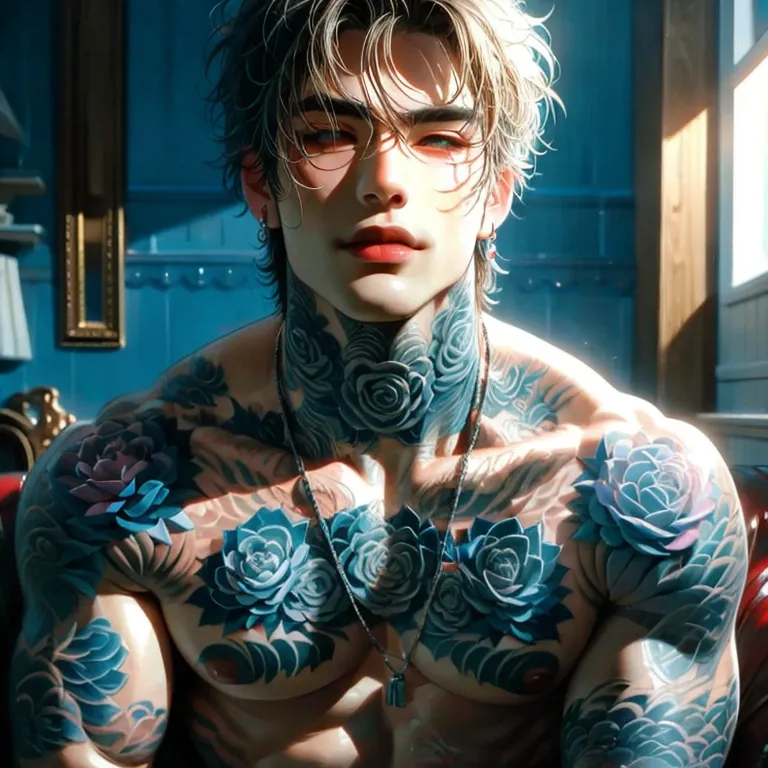 Handsome Men with Tattoo