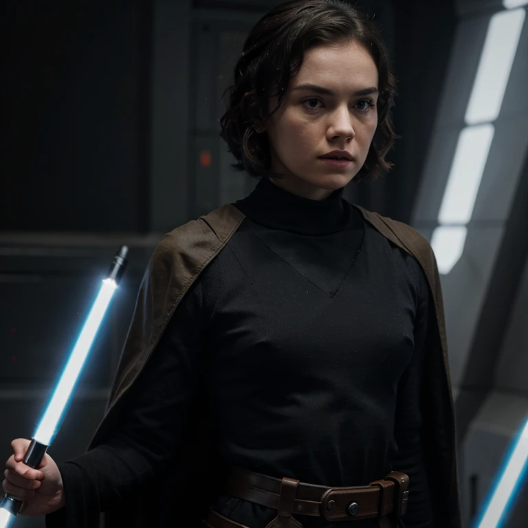 Daisy Ridley dressed in Jedi clothing - SeaArt AI