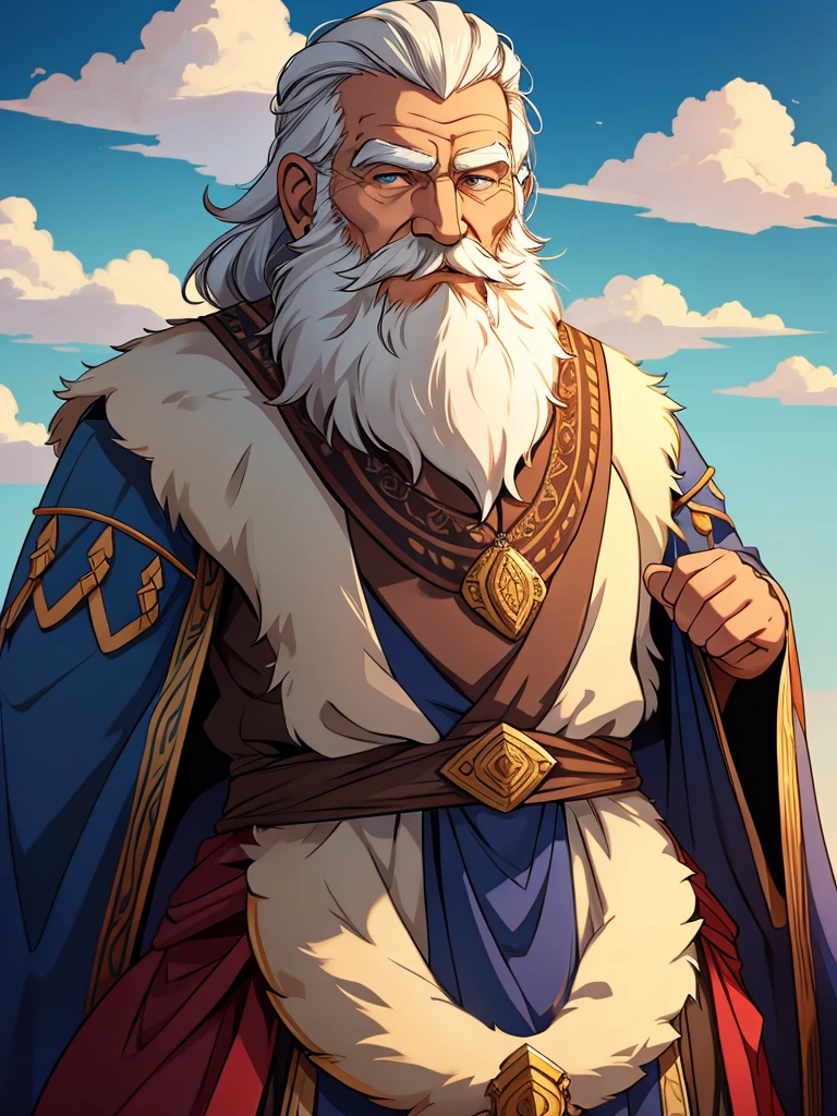 The God of Life, old man, beard, wise