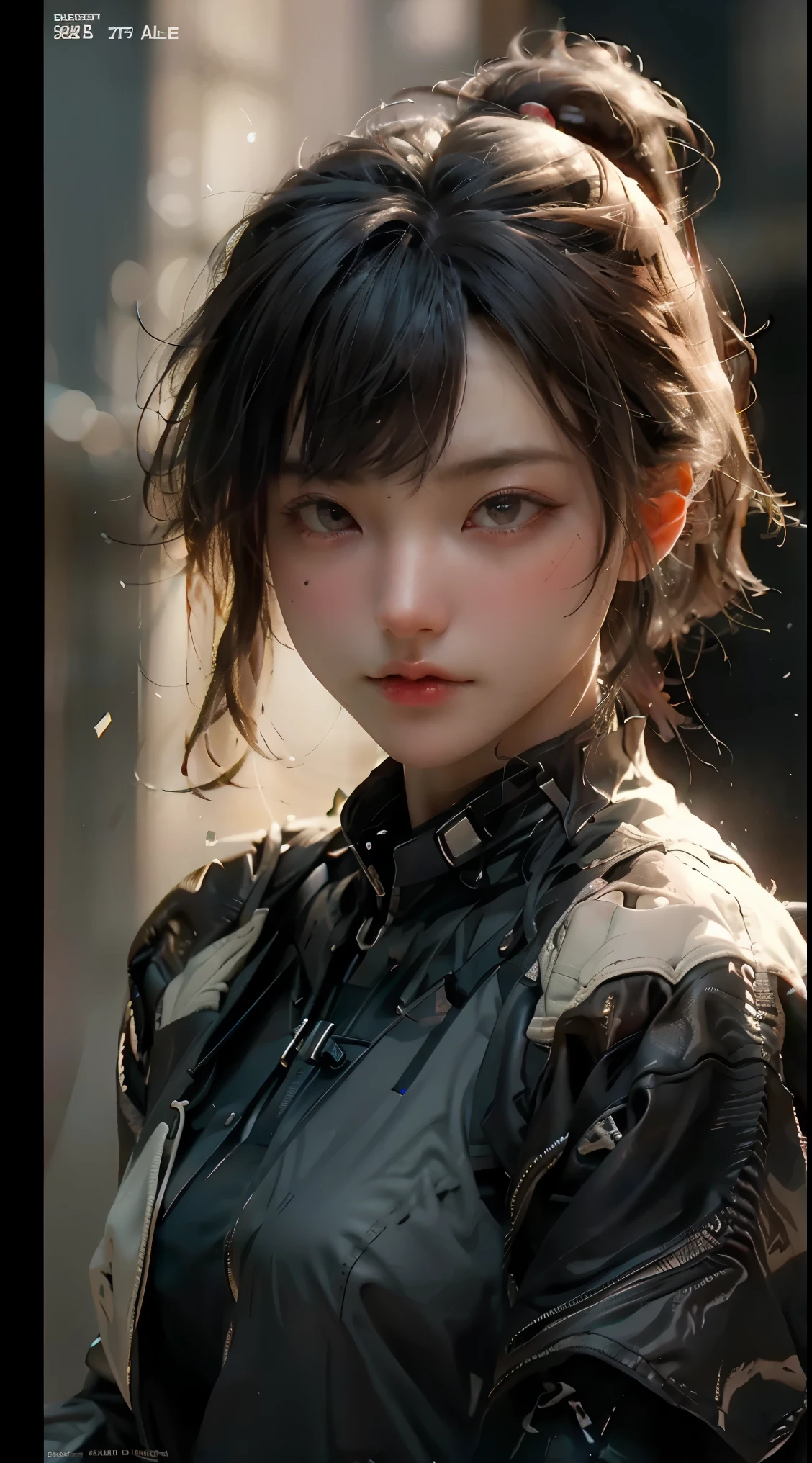 ((Best quality)), ((masterpiece)), (detailed:1.4), 3D, an image of a beautiful cyberpunk female,HDR (High Dynamic Range),Ray Tracing,NVIDIA RTX,Super-Resolution,Unreal 5,Subsurface scattering,PBR Texturing,Post-processing,Anisotropic Filtering,Depth-of-field,Maximum clarity and sharpness,Multi-layered textures,Albedo and Specular maps,Surface shading,Accurate simulation of light-material interaction,Perfect proportions,Octane Render,Two-tone lighting,Wide aperture,Low ISO,White balance,Rule of thirds,8K RAW,