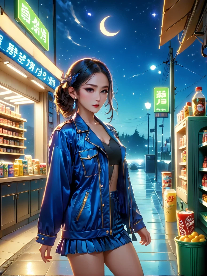 Midnight convenience store，Dark night，