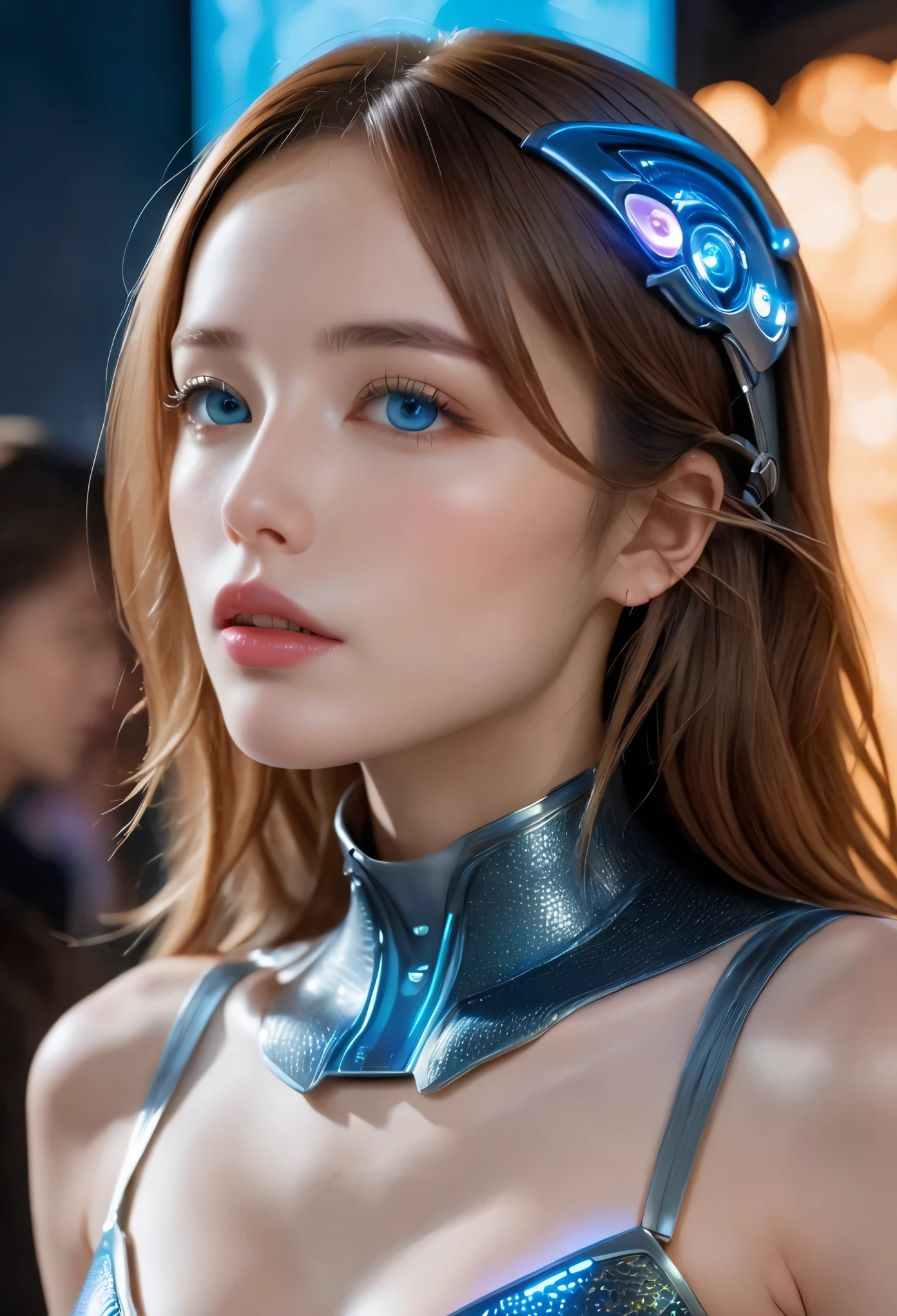 (best quality,4k,8k,highres,masterpiece:1.2),ultra-detailed,(realistic,photorealistic,photo-realistic:1.37),(bestselling female sex android:1.2),(gorgeous, perfect irises, perfect lips, perfect teeth),(flawless skin, soft front lighting, glow, HDR),(soothing colors)An exhibition showcasing AI-equipped autonomous female androids exhibiting various sex positions, adorned with a beautiful face and seductive gestures. The androids' eyes, lips, and faces are exquisitely detailed, creating a mesmerizingly realistic appearance. The exhibition is a masterpiece of modern art, combining the mediums of sculpture and technology to blur the boundaries between human and machine. The androids' bodies are crafted with ultra-realistic materials, utilizing physically-based rendering techniques to achieve a photorealistic effect. The lighting is carefully designed to accentuate the androids' features, with studio lighting creating a captivating atmosphere. The colors exhibit a vivid and alluring palette, enhancing the seductive nature of the exhibition. The exhibition boasts high-resolution visuals, such as 4k and 8k displays, allowing visitors to immerse themselves in the intricate details of the androids' bodies and expressions. The scene is further enhanced by elements such as bokeh, creating a dreamy and ethereal ambiance. The exhibition combines elements of photography and concept art, resulting in an innovative and provocative art form. (NSFW:1.5), Her chest, stomach, and genitals are covered with artificial skin. Sex androids have beautiful, sexually attractive faces that are so detailed that they are indistinguishable from real humans (There are swede girl, Russian girl, Saudi girl, and Japanese girl types:1.8). Their eyes are blue.