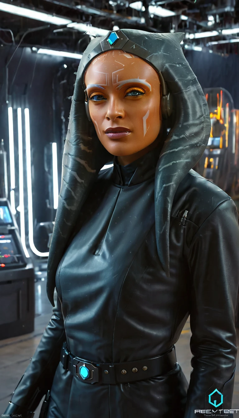 bright yellow eyes, ultra-detailed,vibrant colors,sci-fi,portrait,dramatic lighting,detailed facial features,dark background,long hair,glowing eyes,futuristic clothing,expressionless face,metallic texture,bright highlights,high contrast,radiant colors,artificial intelligence theme,sharp focus,technological elements,shadows and highlights,ethereal glow,neon lights,stormy atmosphere,otherworldly setting,unconventional composition,sharp lines,sleek design,mysterious atmosphere,unearthly beauty,digital enhancements,advanced technology,glowing circuitry,abstract background,ominous presence,subtle reflections,energetic pose,unique perspective,foreshortening effect,symmetrical composition,imposing presence,dynamic energy,striking visual impact,translucent overlays,organic and mechanical fusion.