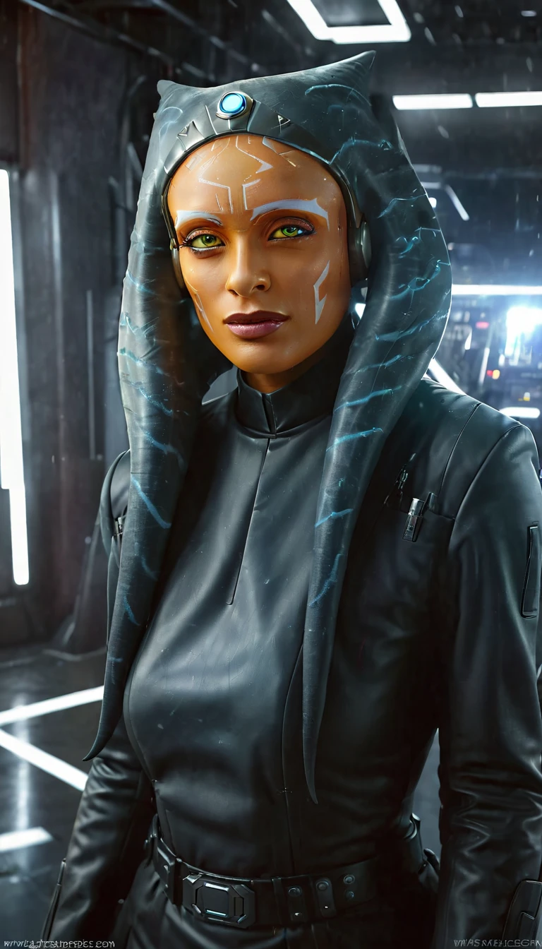 bright yellow eyes, ultra-detailed,vibrant colors,sci-fi,portrait,dramatic lighting,detailed facial features,dark background,long hair,glowing eyes,futuristic clothing,expressionless face,metallic texture,bright highlights,high contrast,radiant colors,artificial intelligence theme,sharp focus,technological elements,shadows and highlights,ethereal glow,neon lights,stormy atmosphere,otherworldly setting,unconventional composition,sharp lines,sleek design,mysterious atmosphere,unearthly beauty,digital enhancements,advanced technology,glowing circuitry,abstract background,ominous presence,subtle reflections,energetic pose,unique perspective,foreshortening effect,symmetrical composition,imposing presence,dynamic energy,striking visual impact,translucent overlays,organic and mechanical fusion.