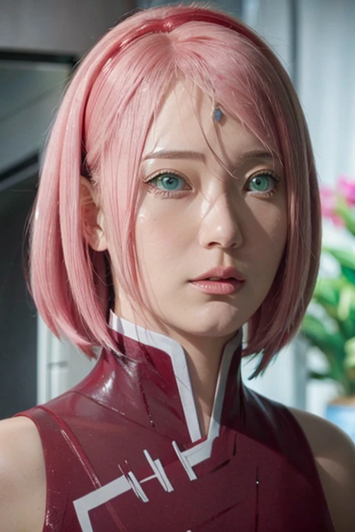 Real life adaption of this character,Asian teen beauty , realistic same hair, realistic outfit, realistic light, realistic shadow, hyper realistic, realism, realistic background,(photorealistic:1.2),green eyes color. Sakura / Sakura Haruno (Sakura Haruno) / [Boruto: Naruto Next Generation,1girl ,vagina exsposed ,best quality ,ultra Higd ,detail realistic ,sceneHDR pro ,background bed