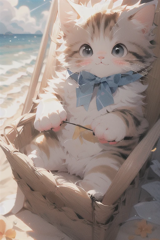 , (masterpiece:1.2), best quality,pixiv,
没have人类, flower, have, Cat, blush, beach, straw have, outdoor, looking at the audience, Keep your mouth shut, :3, animal, sky, sand, Smile, have flower, alone, sky空
 